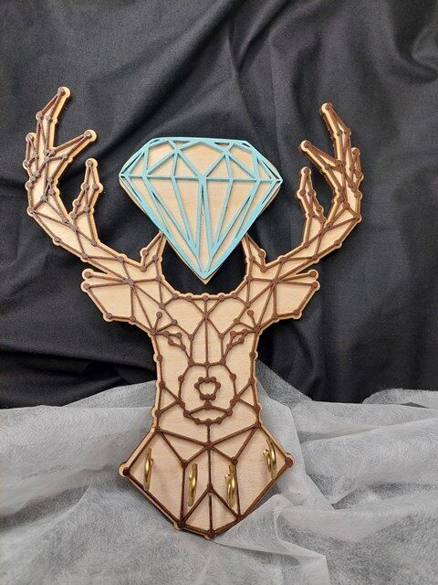 Atslēgu Turētājs Briedis ar dimantu