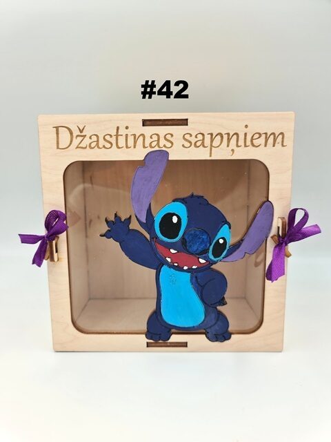 Personalizēta koka krājkase Nr.3